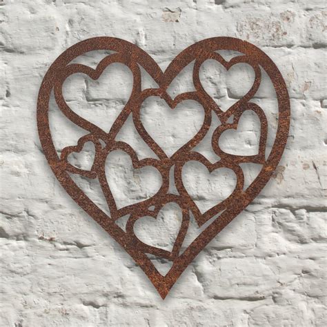 Wall Decor Metal Hearts 